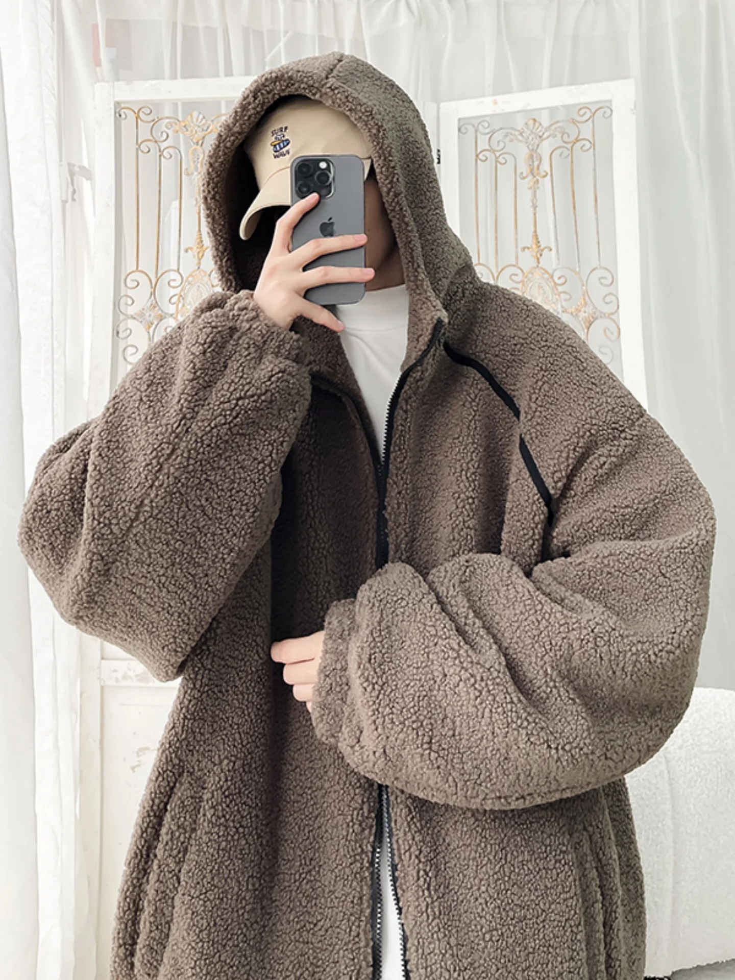 

Мужская зимняя теплая куртка из хлопка с подкладкой из овечьей шерсти, утепленная, для защиты от холода, в стиле северо-восточного Китая, молодежная, модная, повседневная одежда