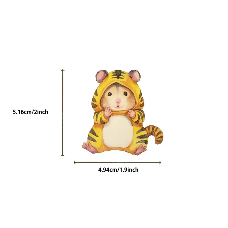 50PCS Cartoon Personalized Hamster Creative Graffiti Decoration Sticker