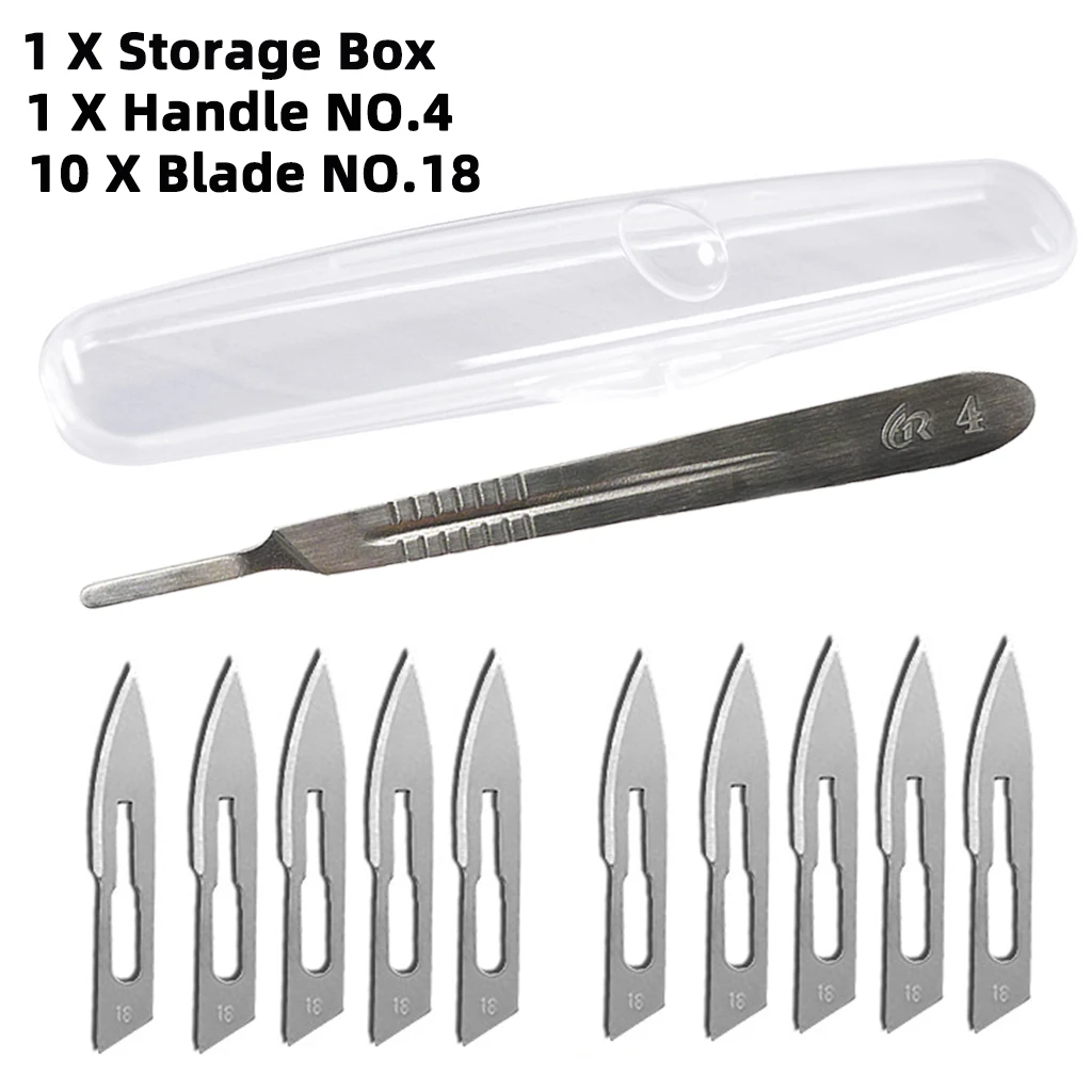 Skalpell Kombination 10 #, 11 #, 23 # High Carbon Stahl Chirurgische Klinge Mit Box und Griff für Carving und Schneiden Werkzeug Messer – Detail 14