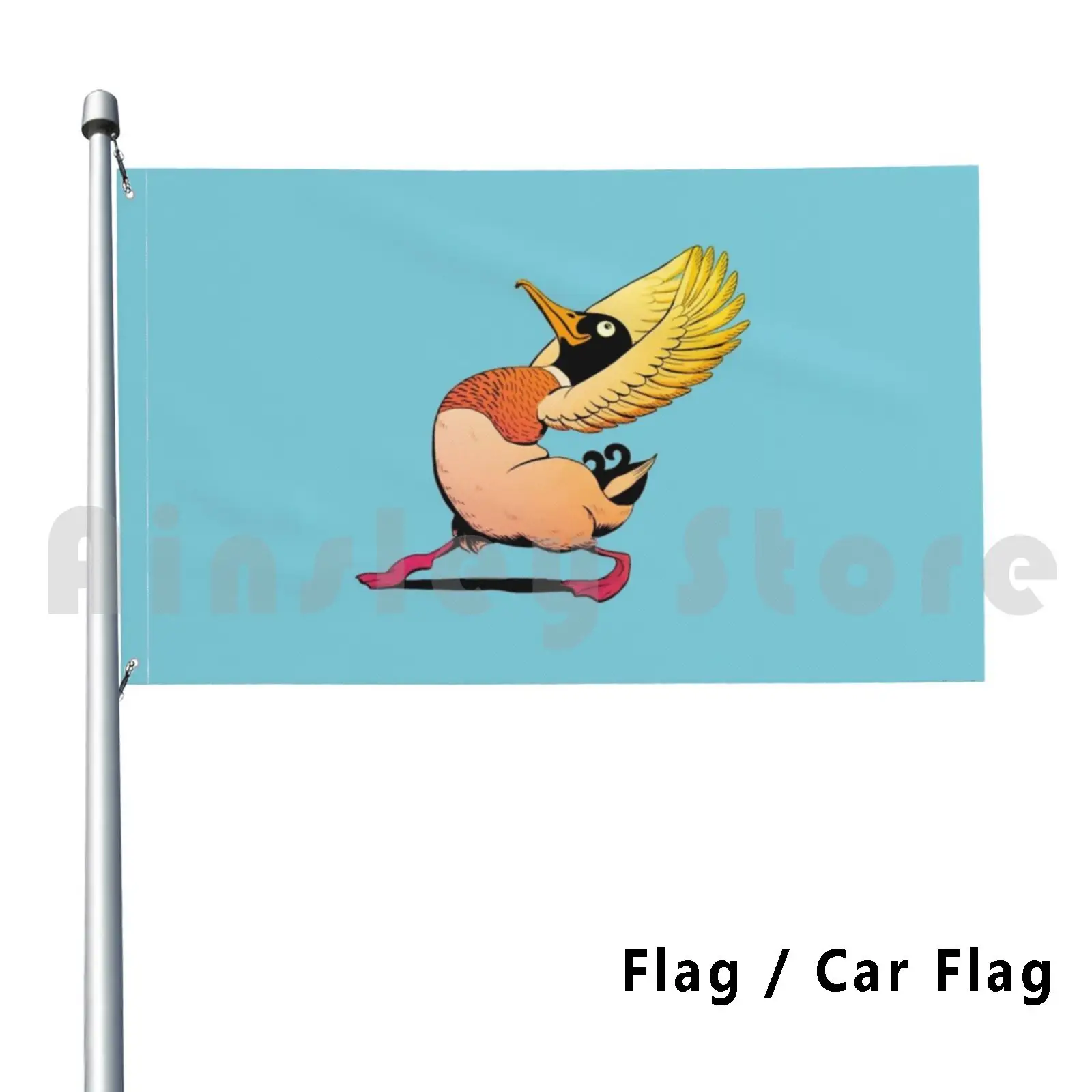 Dancing Duck Colorful Outdoor Decor Flag Car Flag Yoga Streching Dance Expressive Dance Mallard Drake Duck Animal