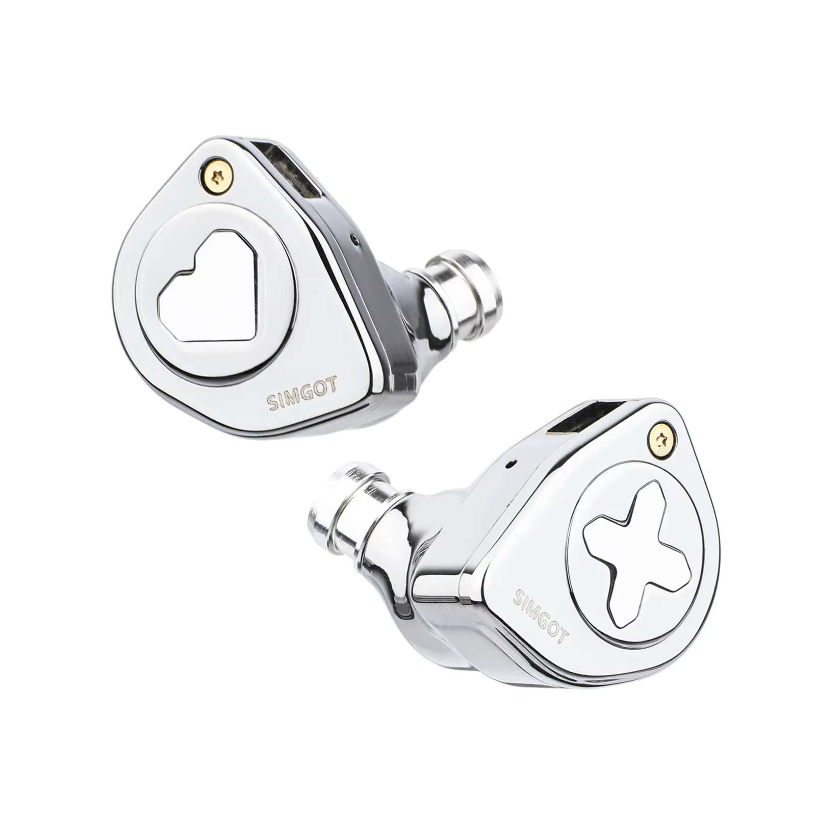 Simgot ew300 1dd 1planar 1pzt hybrid treiber iem hifi kopfhörer mit abnehmbaren düsen versilbert ofc iem kabel für musiker