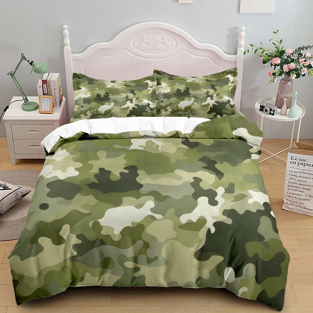 Hunting Camouflage Children Duvet Cover Set  King Queen Double Full Twin Single Size Bed Linen Set
