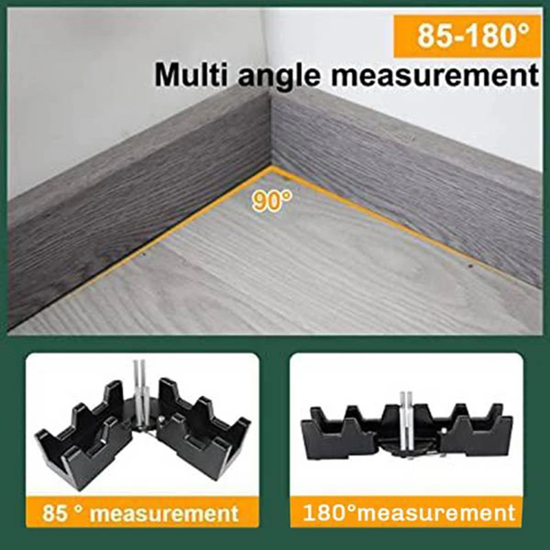 AC88-Bevel Gauge And Mitre Box 2-In-1 Mitre Measuring Cutting Tool Angle Cutting Tool For Baseboards