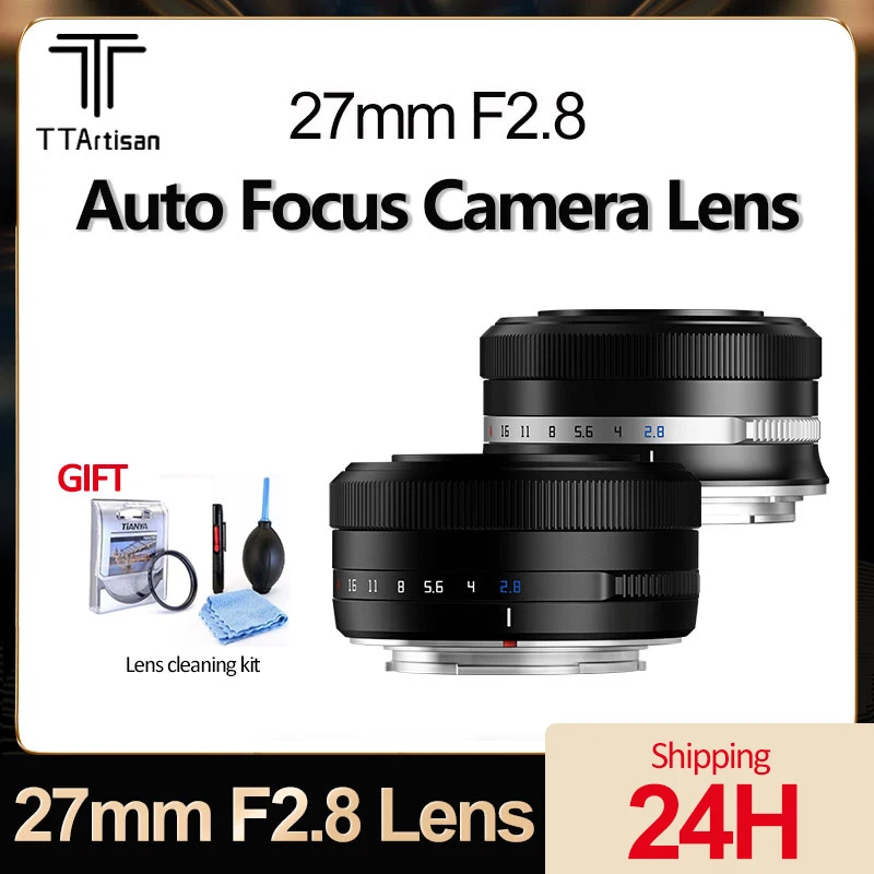 TTArtisan 27mm F2.8 Auto Focus Camera Lens APS-C Lens for Sony E Mout Nikon Z Fuji XE4 XT30 XA5 XS10 X100V XT4 XT3 X-PRO1 XH1