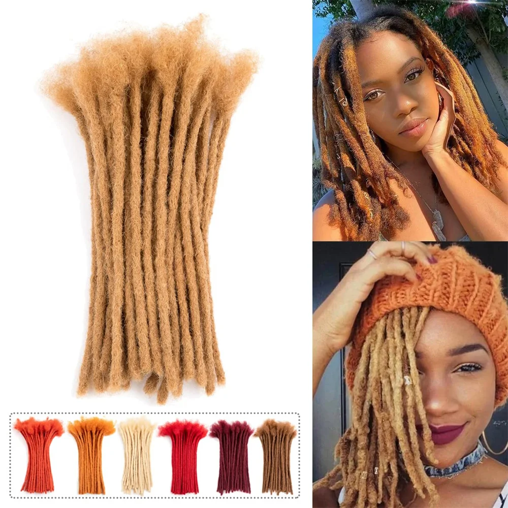 Dreadlock-Extensiones Afro Kinky Dread para hombres y mujeres, conjunto de rastas sintéticas, extensiones de Loc, gruesas y suaves