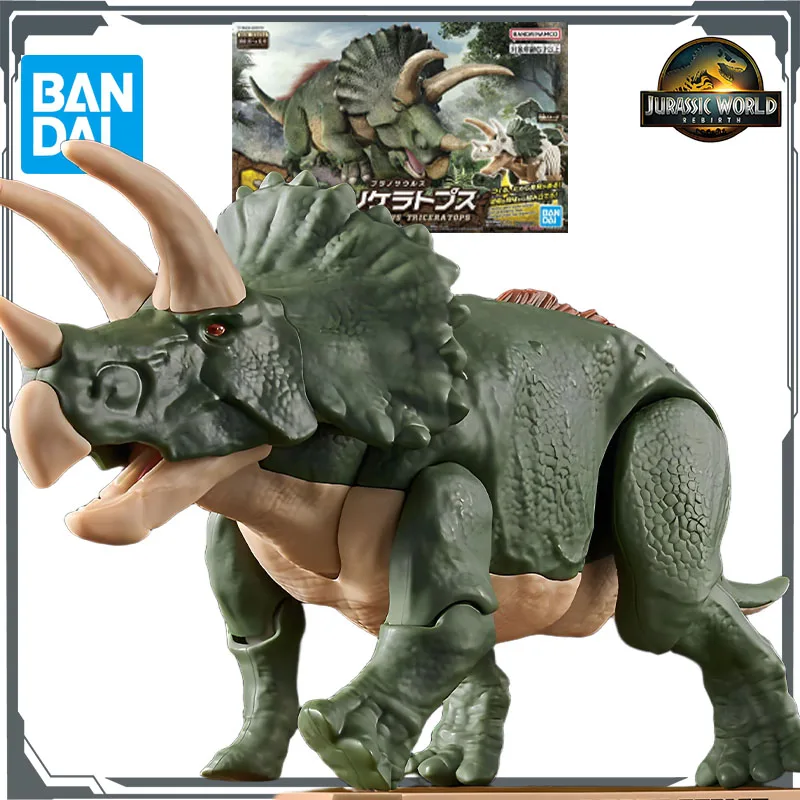 بانداي الأصلي أطقم منمذجة بلانوصور تيرانوصور و ترايسيراتوبس أنيمي عمل الشكل التجمع نموذج اللعب نموذج هدايا للأولاد