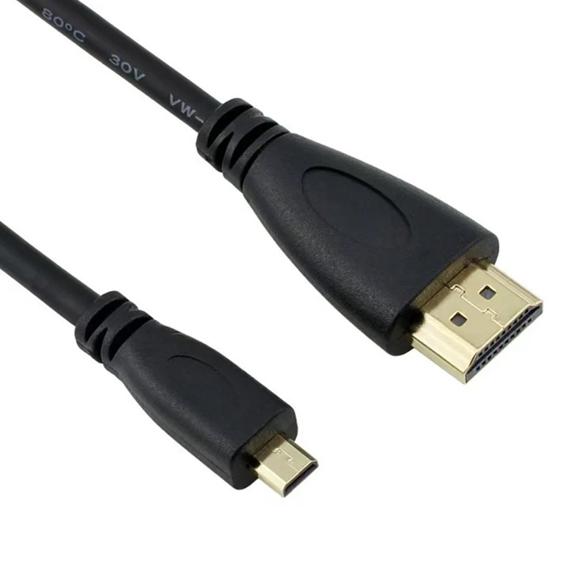 Micro HDMI-compatible To HDMI Cable 1m 1.5m 3m 5m 3D 1080P 1.4 Gold Plated Male-Male Micro HDMI-compatible Cable For Tablet HDMI