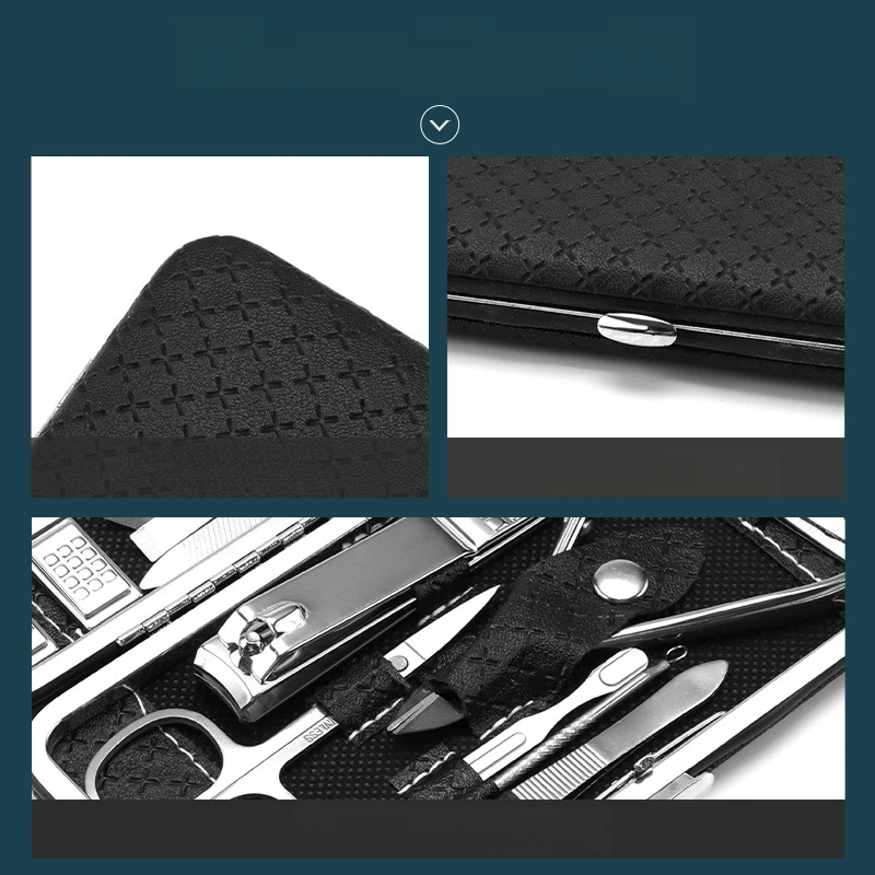 Kit professionnel de manucure et pédicure – Ensemble de coupe-ongles 21 en 1 en acier inoxydable, pince à cuticules, ciseaux pour ongles des pieds