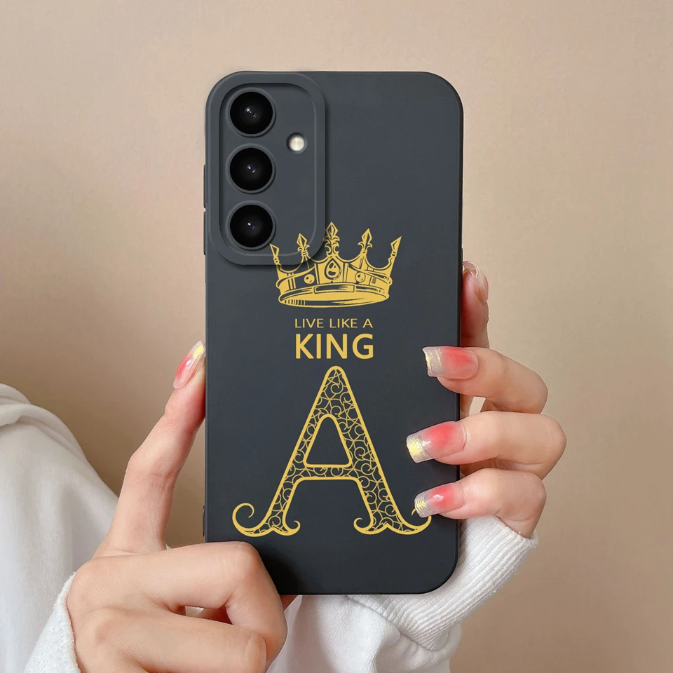 Case For Samsung Galaxy S24 S24 Plus Luxury Crown Silicone Liquid Non-slip Shockproof For Samsung S 24 S24Plus Phone Cover Coque