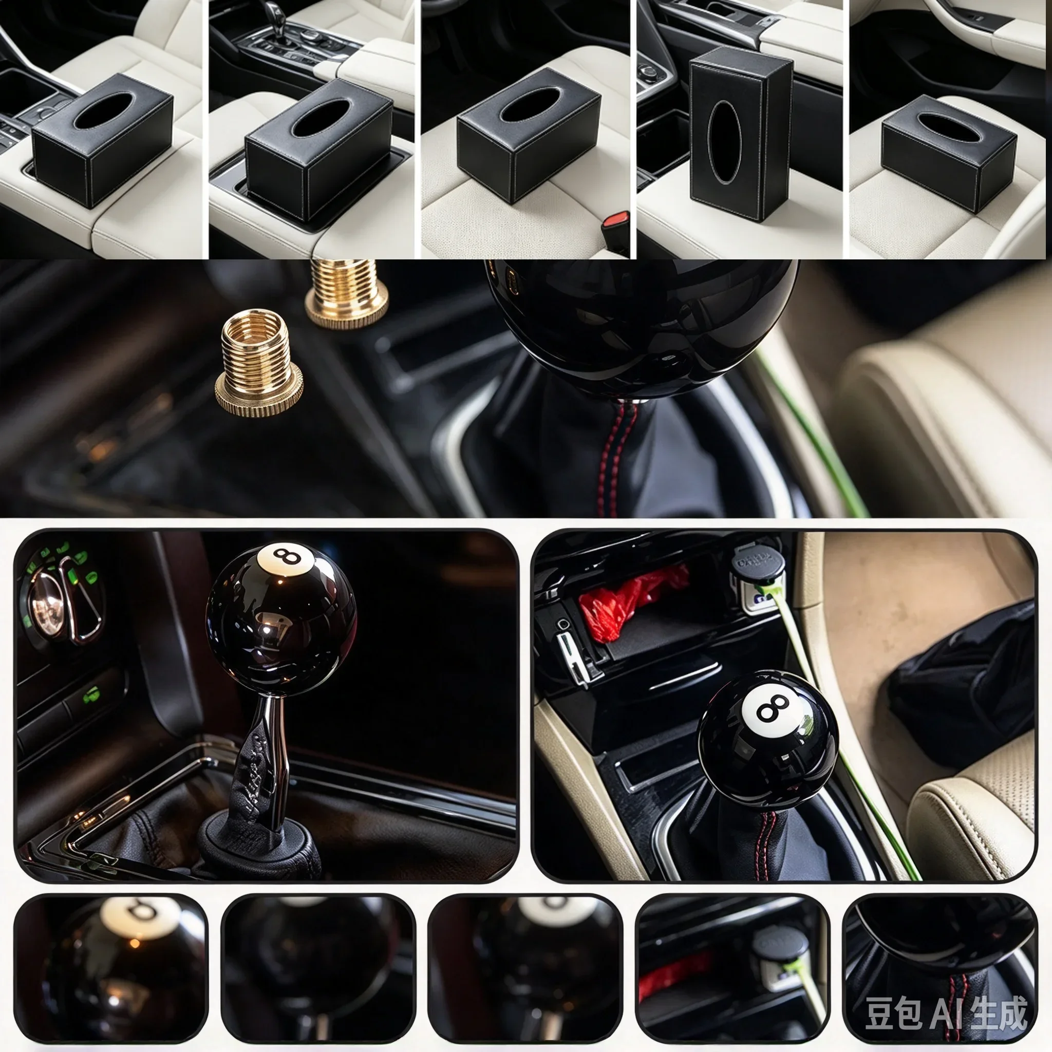 Car Threaded 8 Ball Billiard Round Manual Gear shift Lever Shifter Knob Ball Replacement Fit For Honda Toyota Nissan Mitsubishi