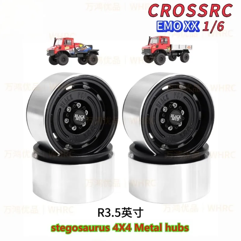 CROSSRC 1/6 EMO XX dinosaurio juego de cubo de rueda de Metal para 4X4 Stegosaurus 6X6 Brontosaurus coche trepador de control remoto simulación de barro piezas de mejora