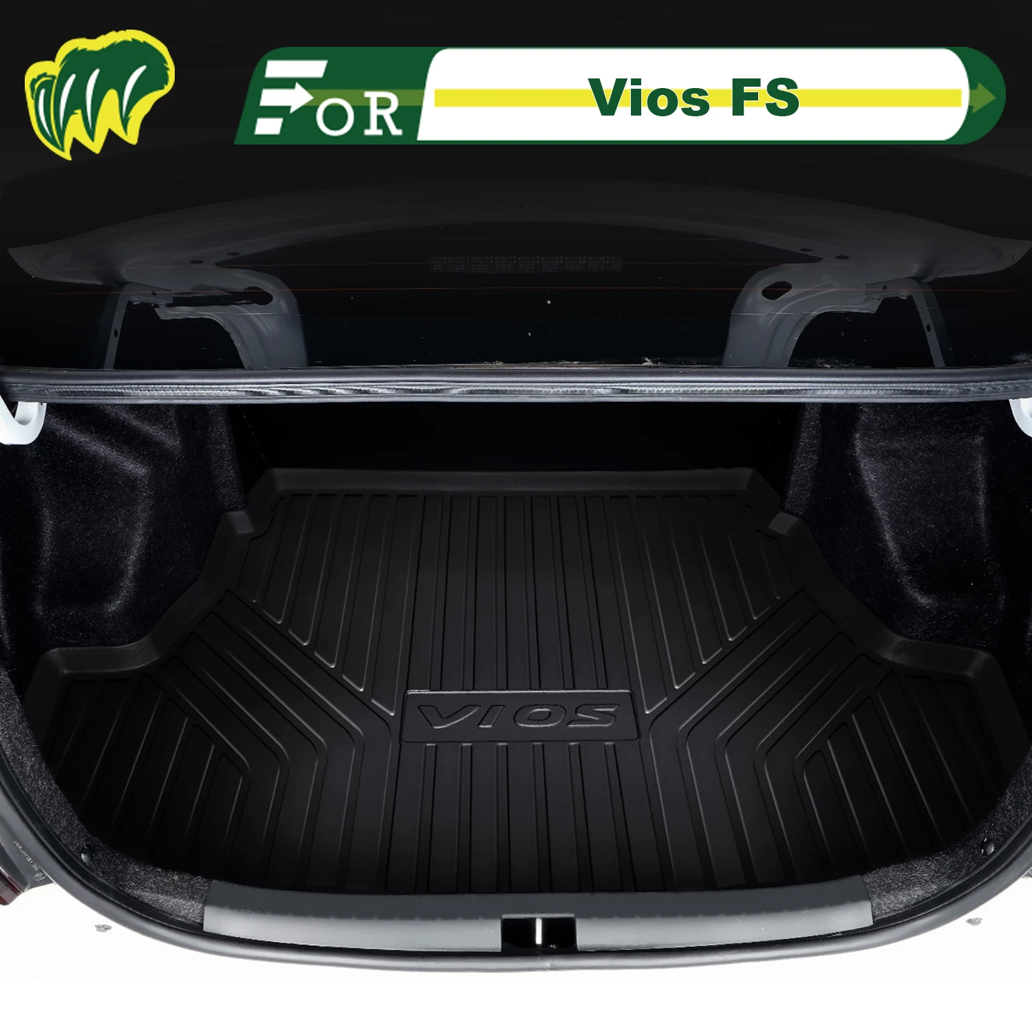 

Для Toyota Vios FS 2008-2025 TPE индивидуальный коврик для багажника автомобиля всесезонный коврик для багажника 3D-образный коврик для багажника защитный коврик для спинки стула