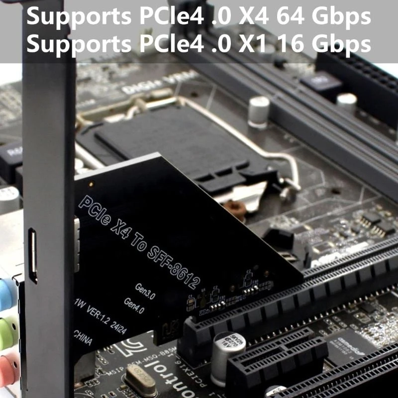 

R1WD PCIE PCIEXPRESS X4X1 до Oculink SFF 8612 Адаптер для SFF8639 Сплошного дискового соединения на ПК и рабочих станциях