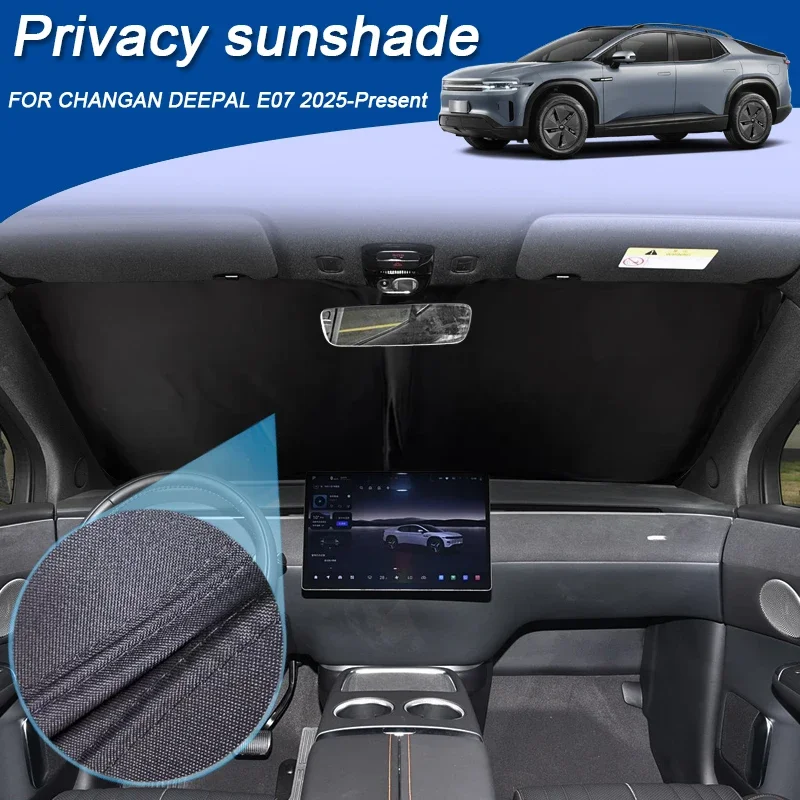 

Car Black Windows Privacy Sunshade Anti-UV Heat Insulation Protect Cover Interior Accessories For CHANGAN DEEPAL E07 2025-2026