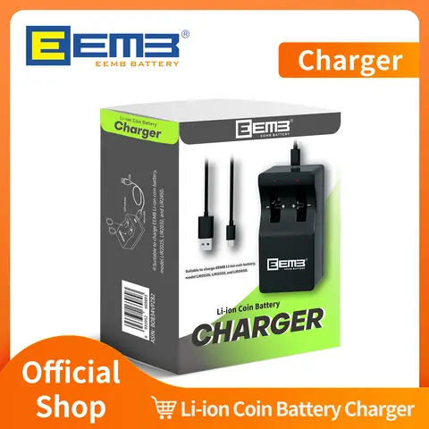 Caricabatterie EEMB per batteria ricaricabile LIR2032 LIR2025 LIR2450 lir2050 lir2430 lir1632H Batteria al litio a bottone da 3,7 V (opzionale)