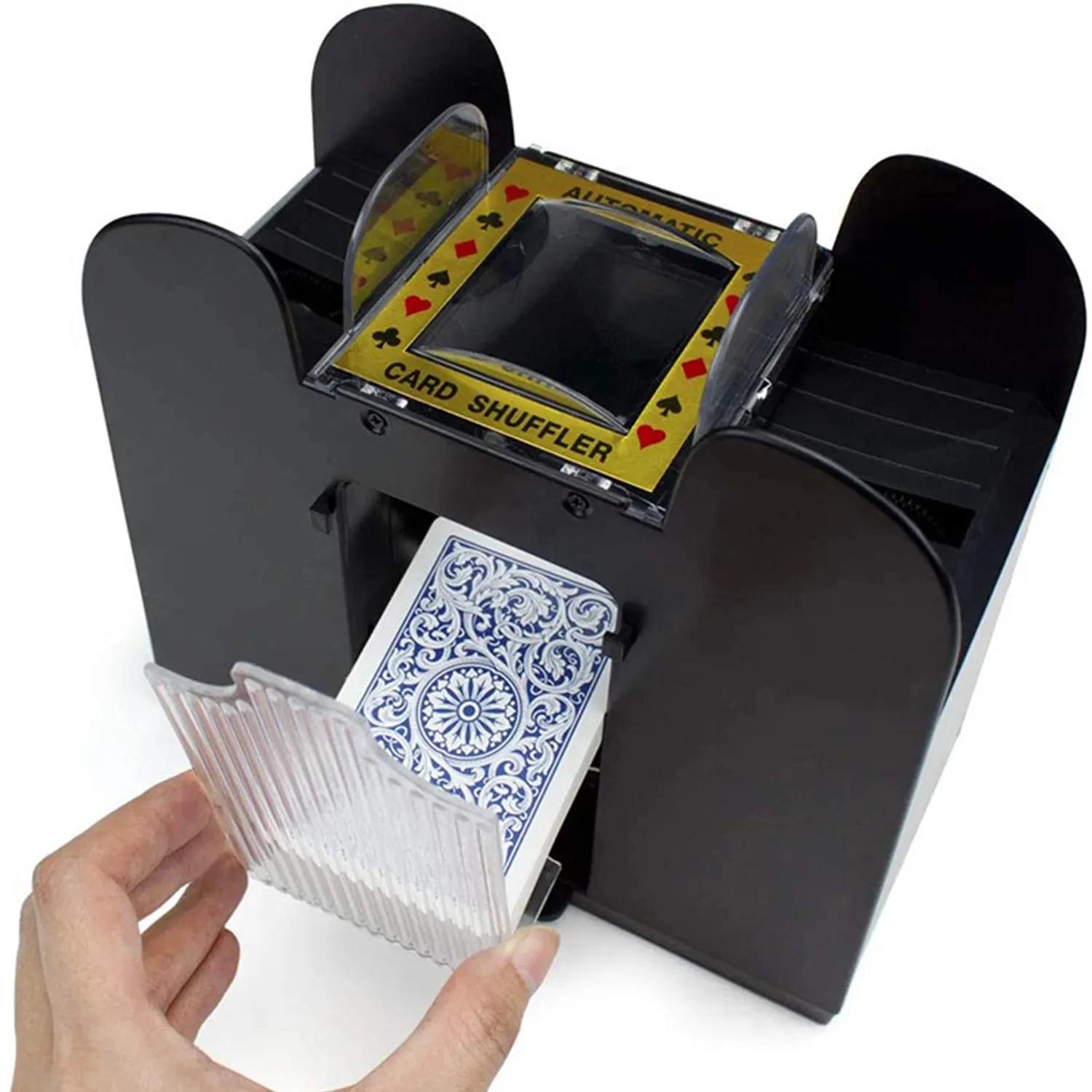 Automatic Playing Card Shuffler Mixer Games Poker Sorter Machine Dispenser for Travel Home Festivals Xmas Party Battery Operated