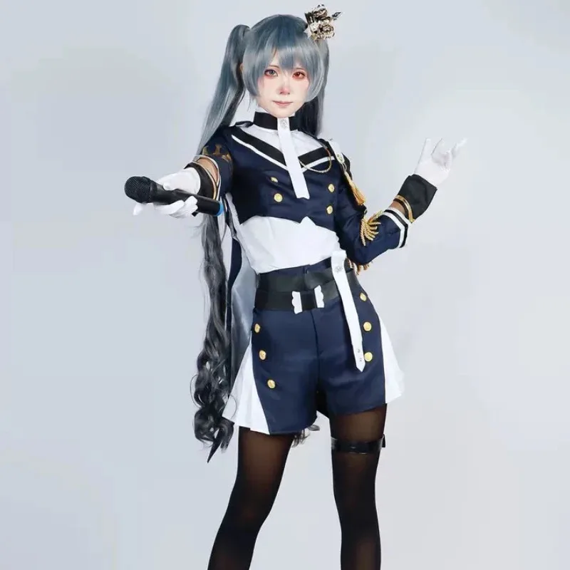 Proyecto de juego Sekai: hazaña de escenario colorida. Hatsune Miku meimeng Hatsune disfraz cosplay uniforme militar anime Halloween wherein