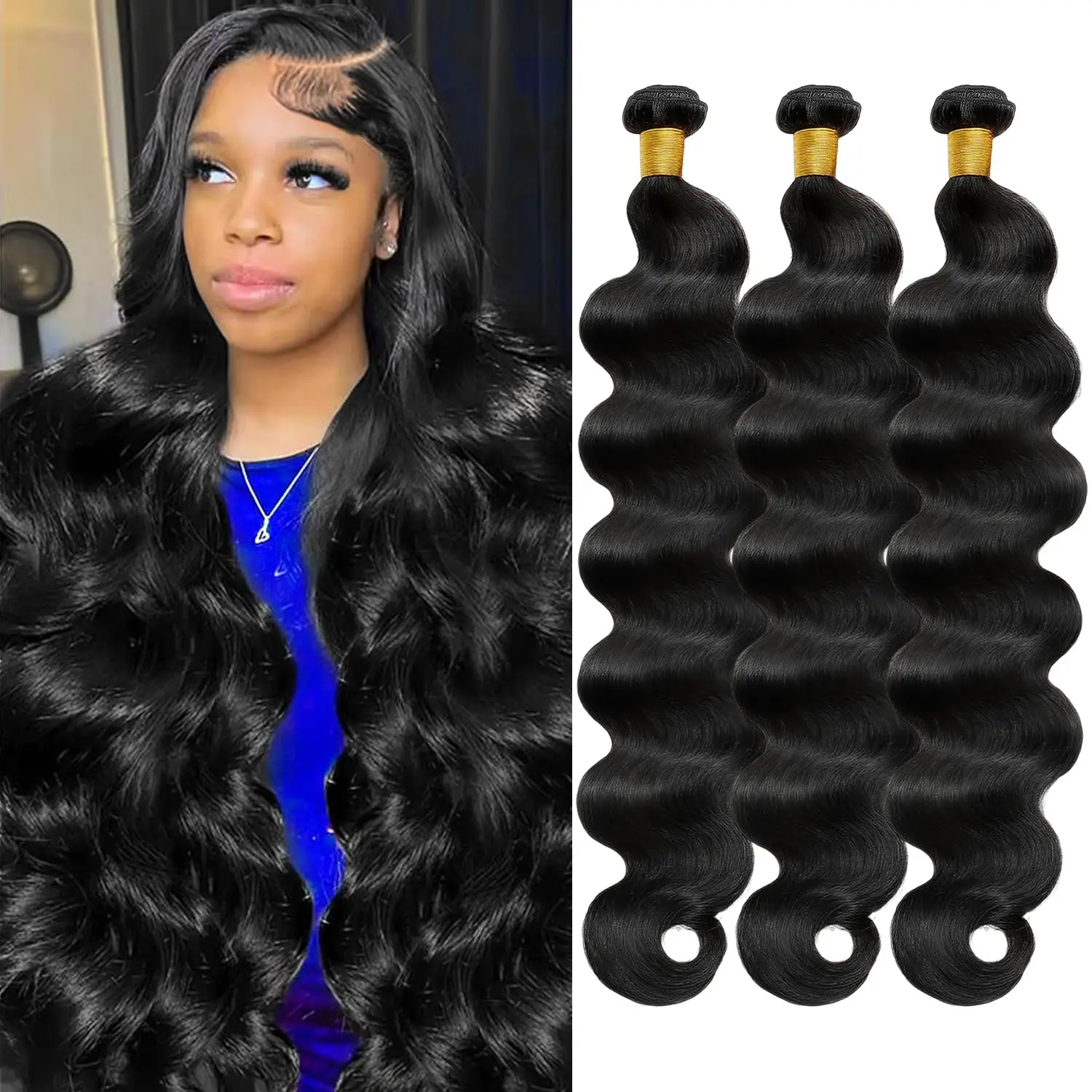 32 بوصة الجسم موجة حزم الشعر البشري 16A حزم الشعر الخام نسج 1/3/4 حزم البرازيلي وصلة إطالة شعر طبيعي لحمة للنساء السود