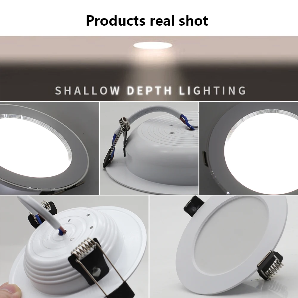 YNL 10 adet Spot ışık LED Downlight yuvarlak gömme tavan lambası 7W 9W 12W 15W 18W 220V LED Dowm ışık LED Spot ev banyo