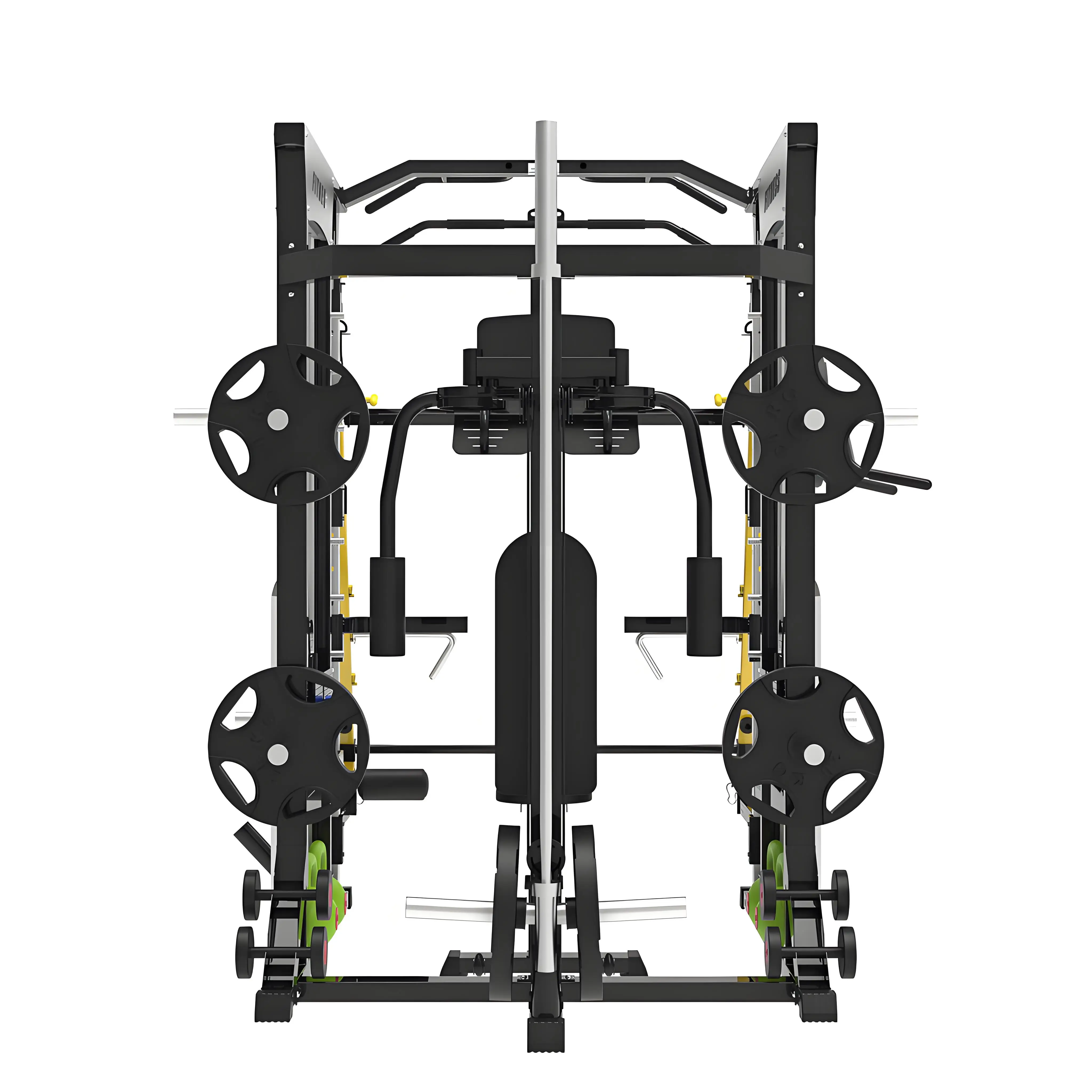 Multi-Functional Home Gym Adjustable Smith Machine Exercise Power Rack Leg Press Commercial Gym Machine