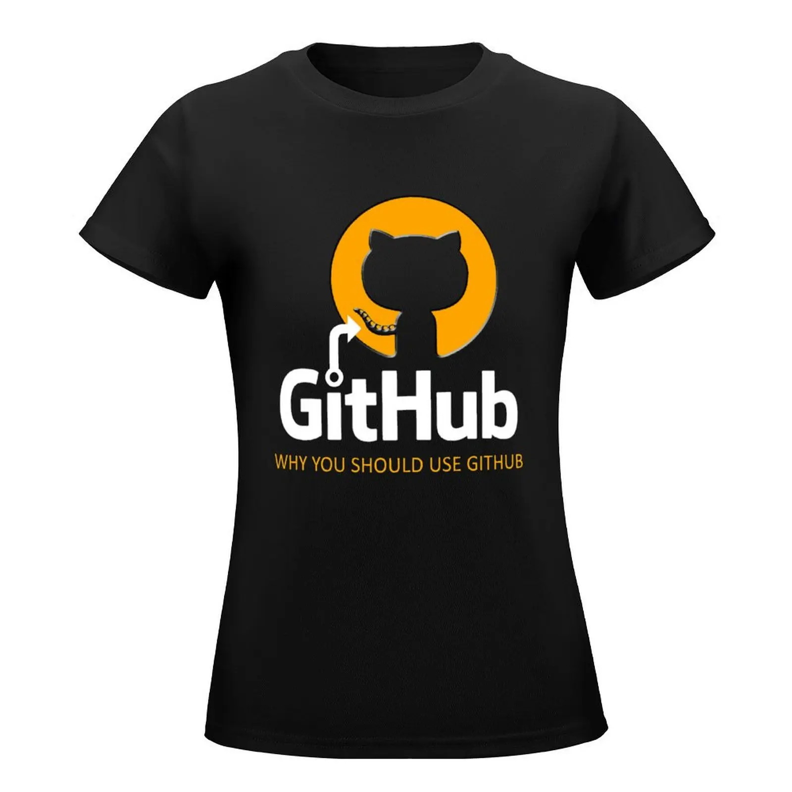 Why you should use Github T-Shirt Female clothing funny summer clothes lady clothes black t shirts for Women