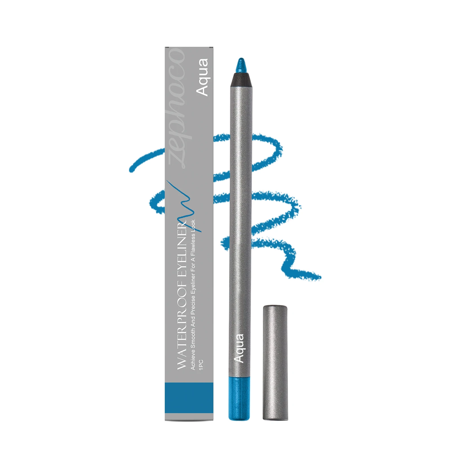 Zephoco Waterproof Eyeliner Potlood Glad Veegvast Waterbestendig Cosmetica Gel Eyeliner Make-up voor Ogenvergroting 1pc