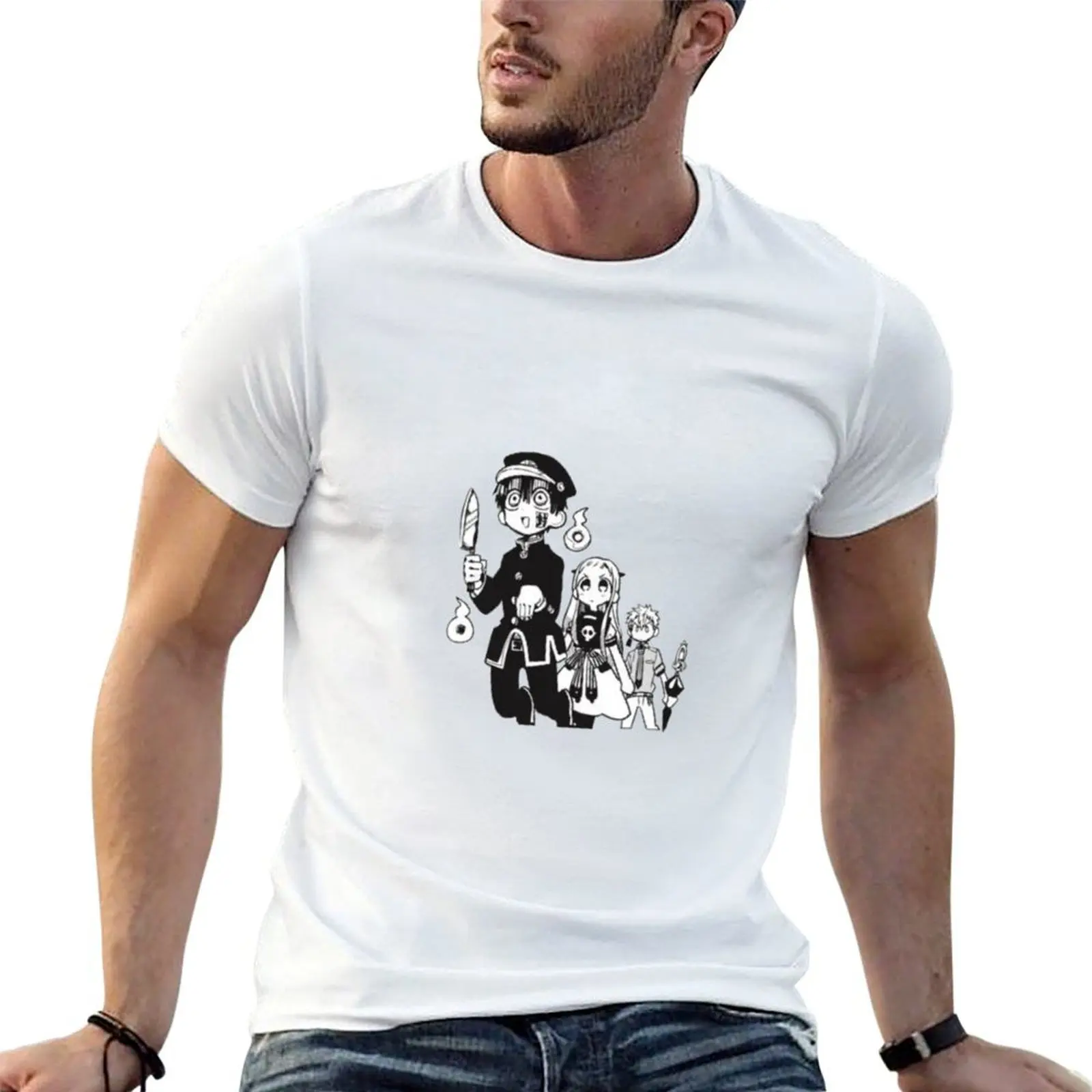 

Kou, Yashiro, and Hanako Manga Cap T-Shirt t shirts for man graphic tees t shirts for man slim fit T-Shirt