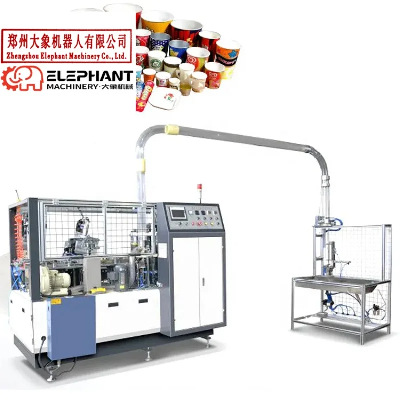 Customized China Tea Ice Cream Diaposal Double Wall Paper Cup Coffee Machine Paper Cup Machine Fully Automatic With Printing
