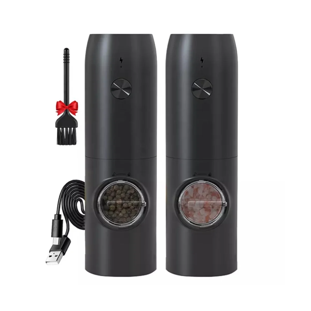 Electric Grinder Gravity Sensing Mini Salt Pepper Grinder Electric Salt and Pepper Grinder 2 USB Rechargeable