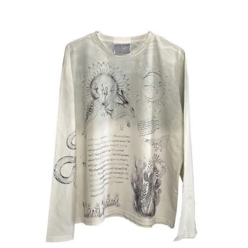

Women's Long Sleeve Top Vintage Graphic T Shirts Grunge Goth Streetwear Tee Punk Retro Tshirts Hip Hop Y2K T-shirt Tops 2026