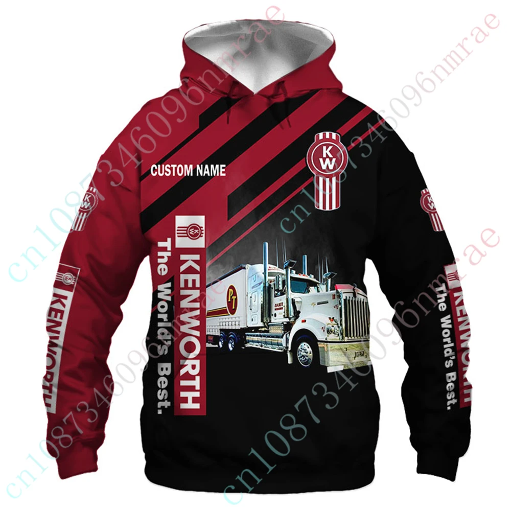 Kenworth Clothing Unisex Oversize Zip Hoodies Anime Hoodies For Men Women Harajuku Pullover Top Casual Sweatshirt Custom Logo