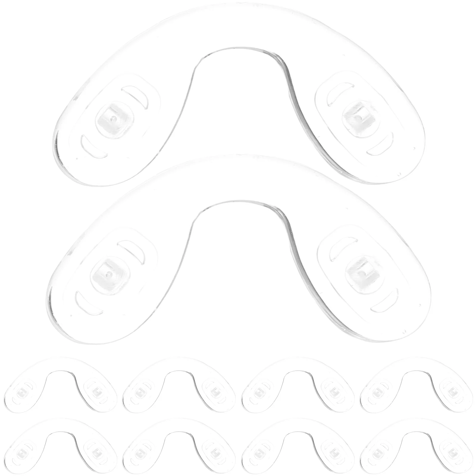 

10pcs Silicone Nose Pads Eyeglasses Soft Replacement Bridge Cushions Sunglasses Anti Slip Comfortable Fit 31x17mm