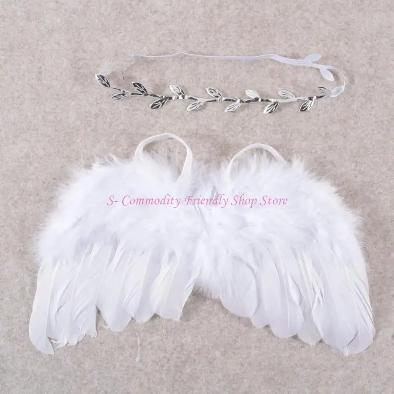 85aa Valentinstag Baby Kostüme Neugeborene Blätter Stirnband weiße Säugling Cosplay Fotografie Requisite Outfit Baby Girl