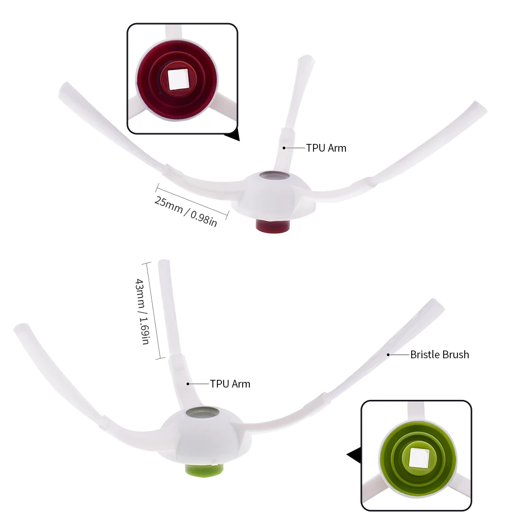 Escova lateral principal filtro mop pano saco de pó compatível com ecovacs deebot t10 plus aspirador peças acessórios substituição