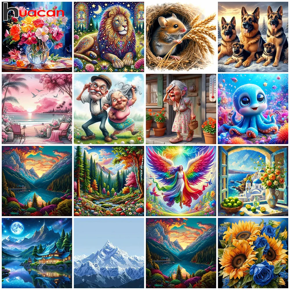 Huacan Öl Bilder von Zahlen Tier handgemalte Papagei Wand dekoration Malerei von Nummer Blume DIY Hobby einzigartiges Geschenk