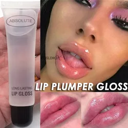 Lip Gloss Moisturizer Plumper Long Lasting Sexy Lips Pump Transparent Waterproof Volume Lip Clear Lipgloss Clear Lip Gloss Base