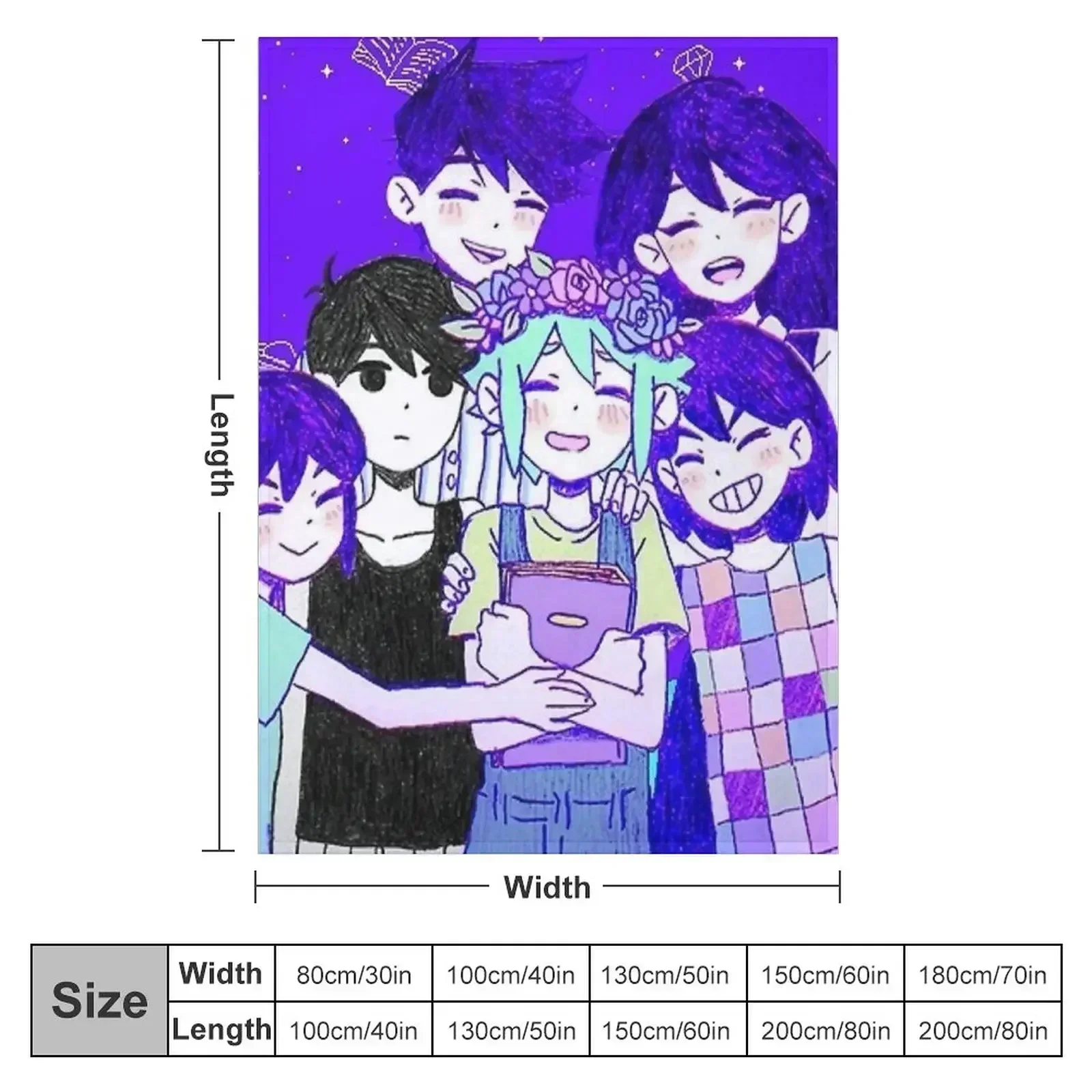 Omori Character II Throw Blanket Decorative Sofa Large Sofa Luxury Throw valentine gift ideas Furry Blankets