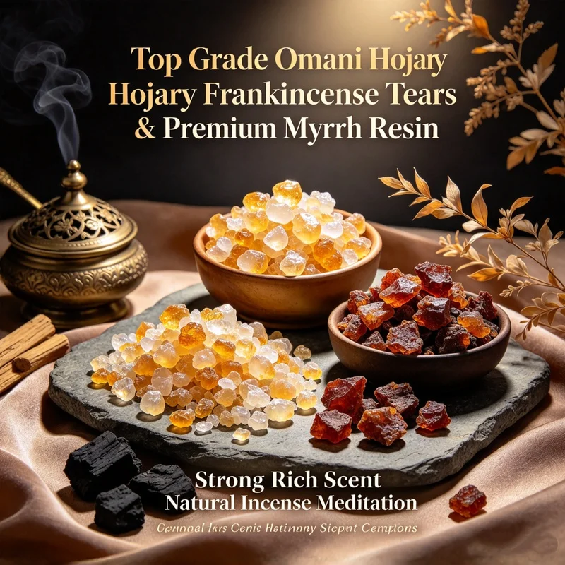 Top Grade Omani Hojary Frankincense Tears & Premium Myrrh Resin, Strong Rich Scent Natural Incense  Meditation