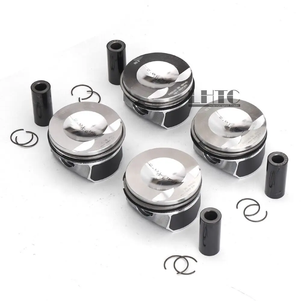 Pistons & Rings Set 0.50mm 83mm / Φ23mm Set For VW Jetta GLI Golf GTI Passat Tiguan Audi A3 A4 A5 2.0 TSI TFSI EA888 Gen2 Gen3