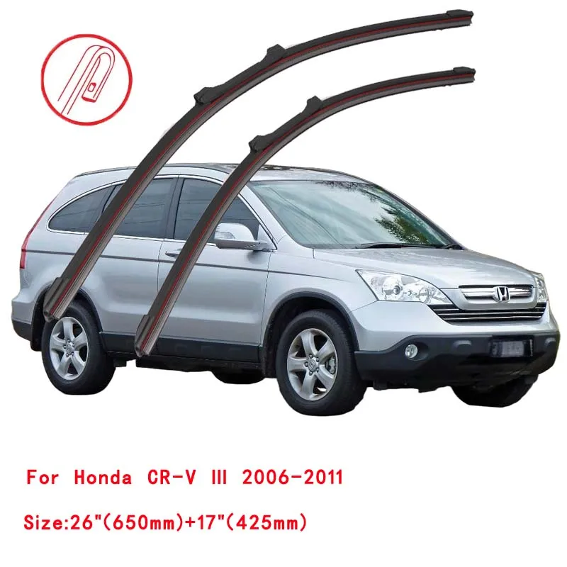 For Honda CR-V 2005 2007 2011 2014 2015 2016 2019 Front Window Premium Universal Double Rubber Car Windshield Wiper Blades