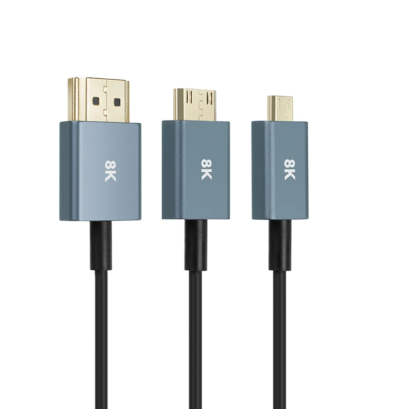 Ультратонкий и мягкий Hdmi адаптер линия Micro Minihdmi Ультра Прозрачный монитор камеры передает Hdmi Коаксиальная линия 8k