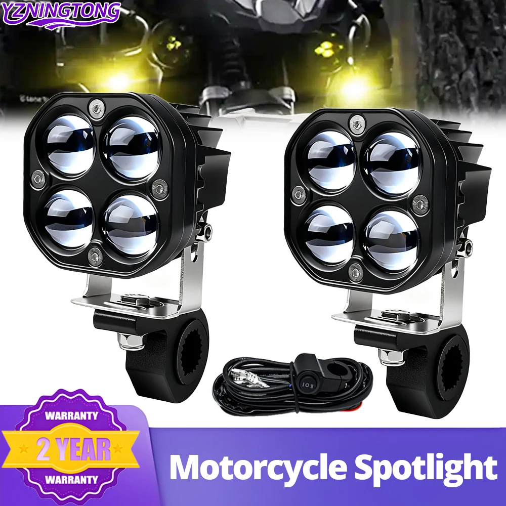 

Motorcycle LED Headlight 400W Hi Low Beam Projector Motorbike Led Spotlight Motocross Lens Headlamp Fog Lights for Suzuki BMW