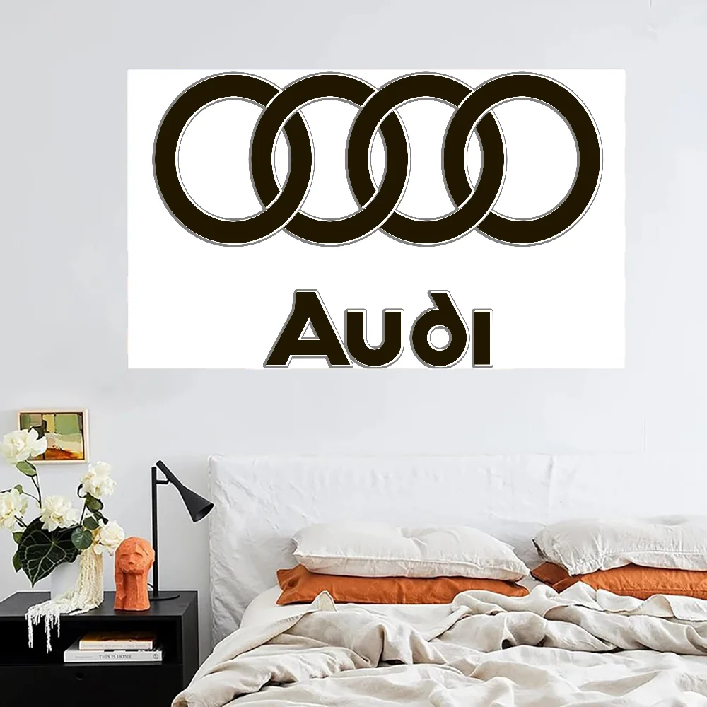 A-audi Logo Outdoor Decorations Advertising Flag to Hang Decorative Flags and Banners Garage Decoration Home Garden Decor Custom