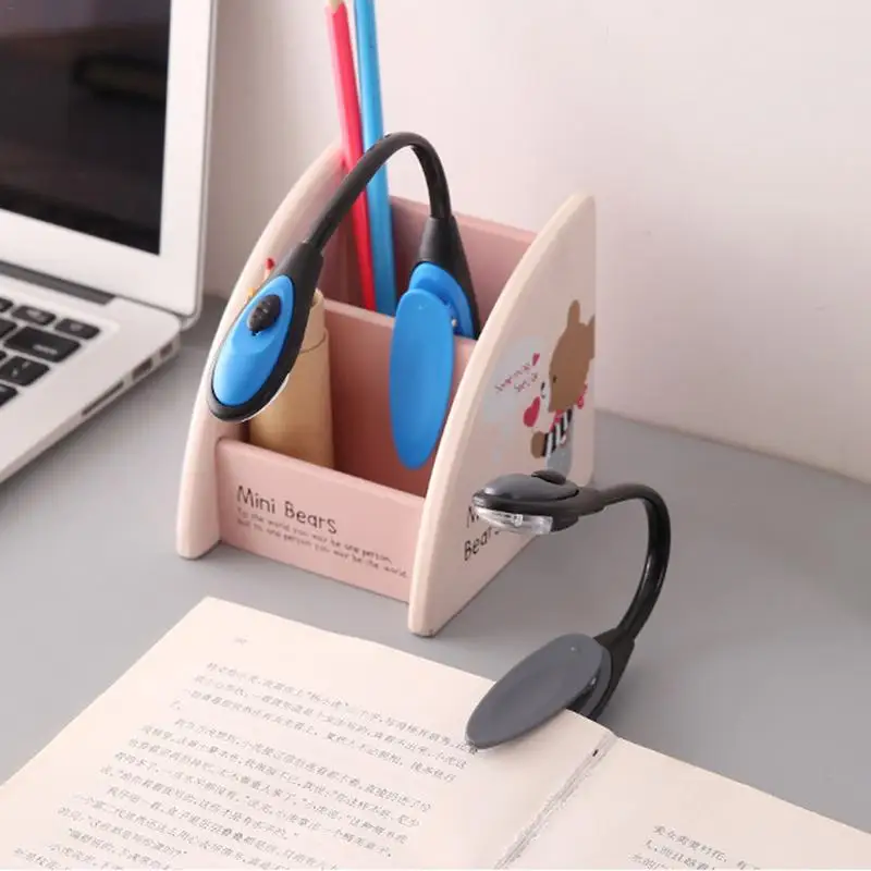 

Portable Travel Book Reading Light LED Book Lamp Battery Operated Clip On Bendable Flexible Clamp LED Lamp Dorm for Home Book