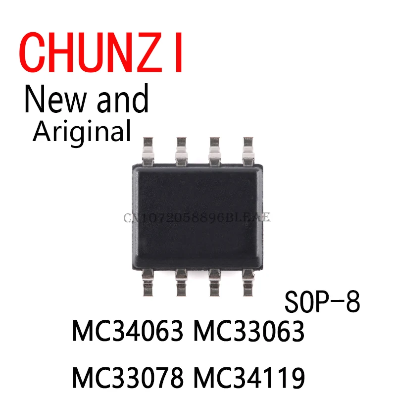 10 Uds nuevo y Original Chip IC SMD MC34063A MC34063ADR MC34063ADR2G 34119 SOP-8 MC34063 MC33063 MC33078 MC34119
