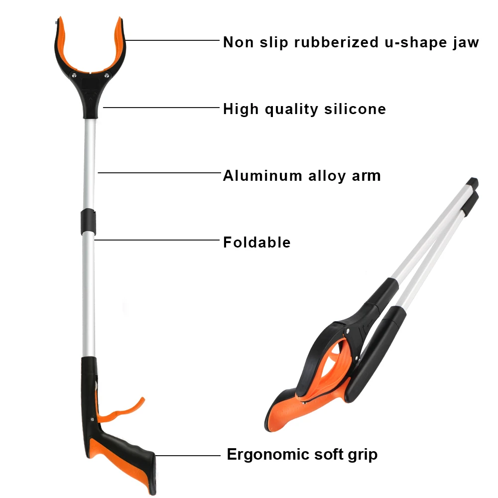 Collapsible Garbage Grabber Litter Reachers Pickers Gripper Extender Foldable Multifunctional Pick Up Tools Hand Tools Portable