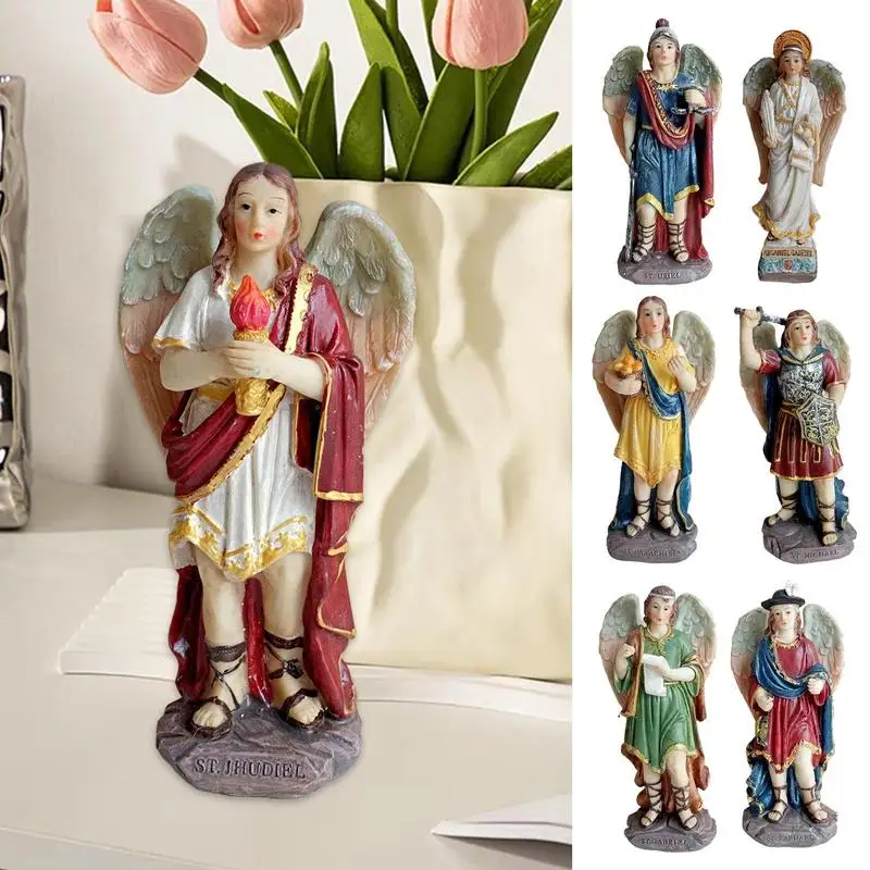 Archangel Figure Angel Desk Bedroom Decoration Resin Crafts For Home Room Statue For Home Symbol Of Devotion For Bathroom