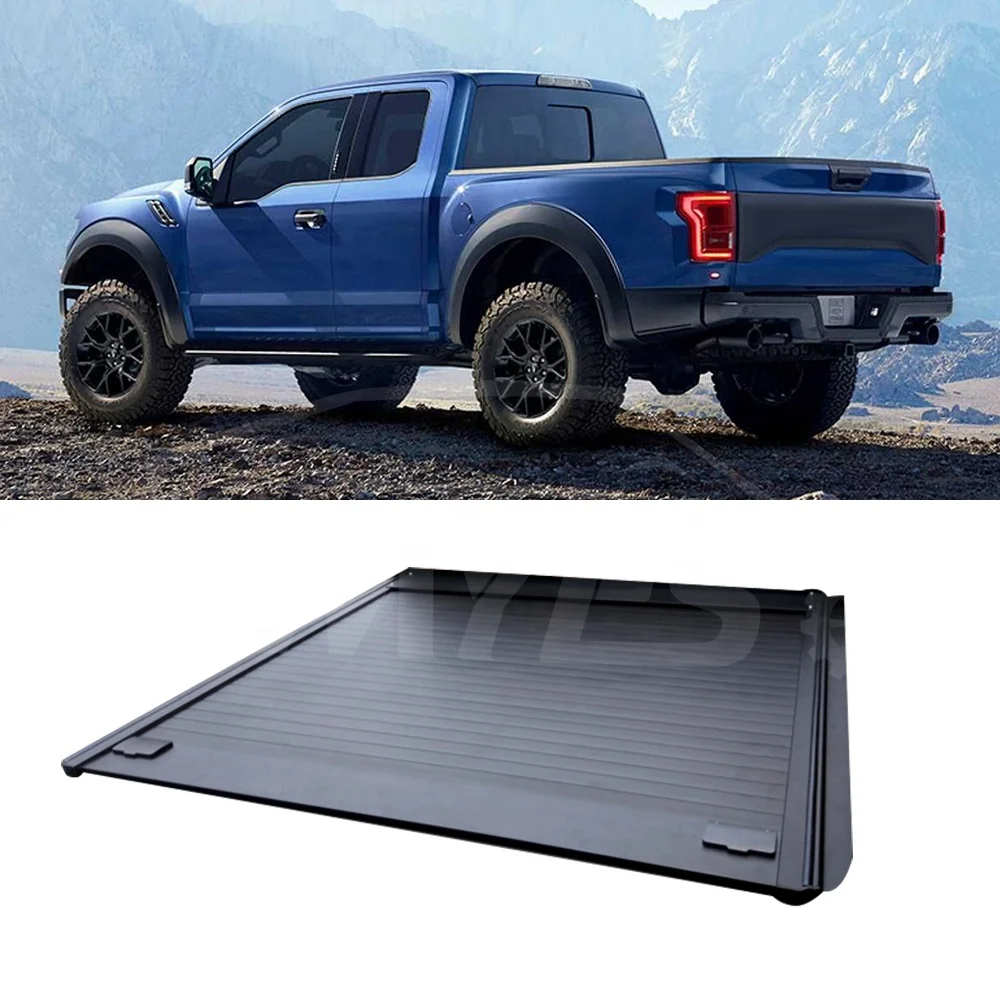 

Modification High Quality Aluminum Alloy Locking Retractable Truck Bed Covers Pickup Tonneau Cover for ford F150 F250 F350