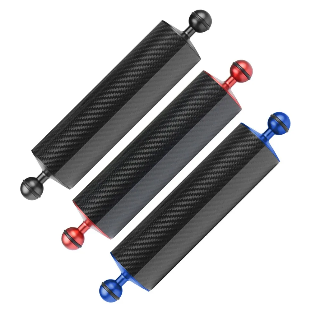 D60mm Carbon Faser Auftrieb Arm 25mm Dual Ball Kopf 5 8 10 12 "für GoPro 13 SLR Kamera unterwasser Tauchen Tablett Füllen Licht Halterung – Detail 29