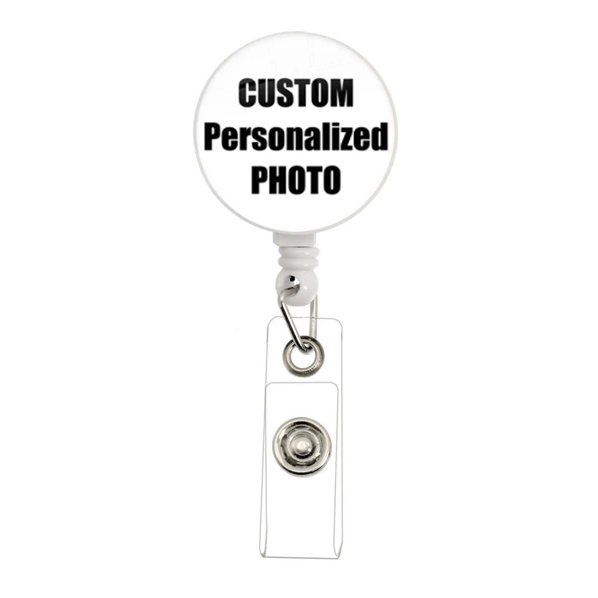 30มม. แก้ว Cabochon ภาพโลโก้ป้ายหดเก็บได้รีลเชือกเส้นเล็กสั่งทำ kado untuk sahabat เพื่อนร่วมงานและครู